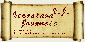 Veroslava Jovančić vizit kartica